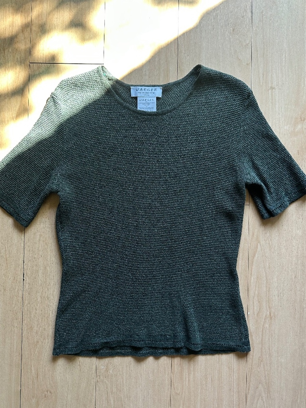 Vintage Knit Top Olive Green